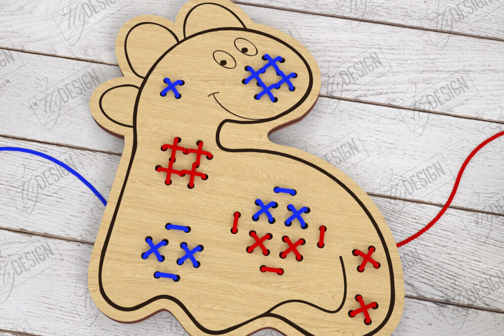 Σετ των 3 Intra απο ξύλο plywood 3mm-4mm πάχος - Cross Stitch Animals Cut Laser | CNC Δίασταση 15x15 cm INTRAFABR-122668649