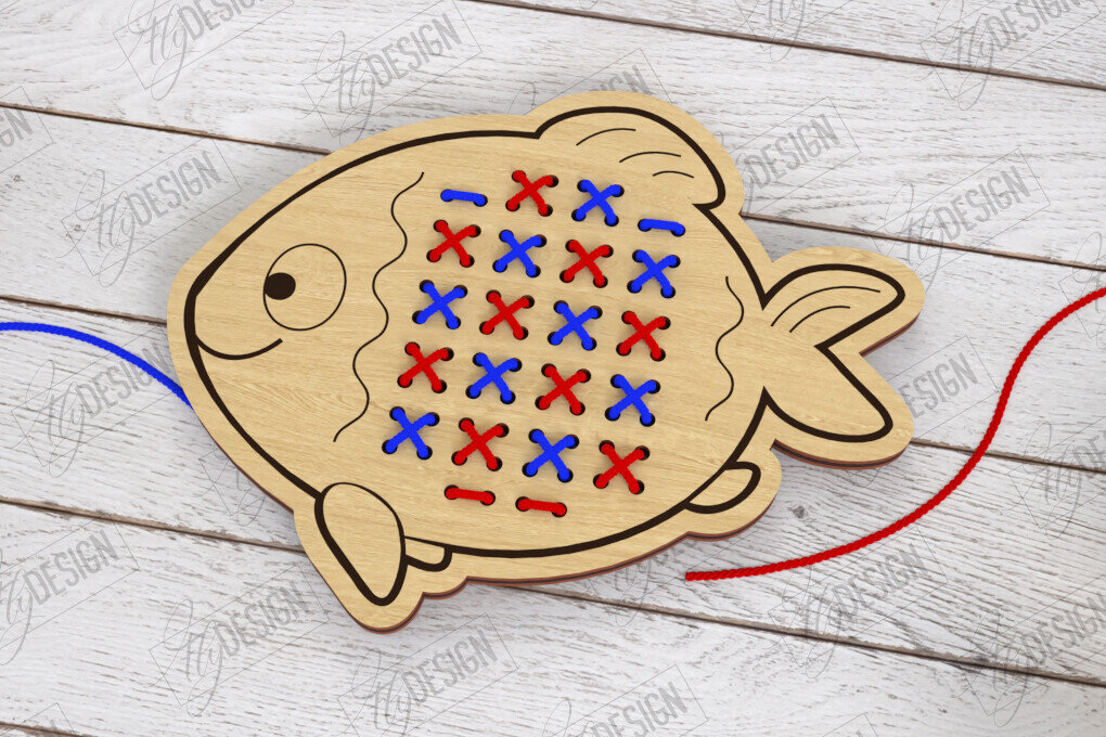 Σετ των 2 Intra απο ξύλο plywood 3mm-4mm πάχος - Cross Stitch Animals Cut Laser | CNC Δίασταση 15x15 cm INTRAFABR-122668644