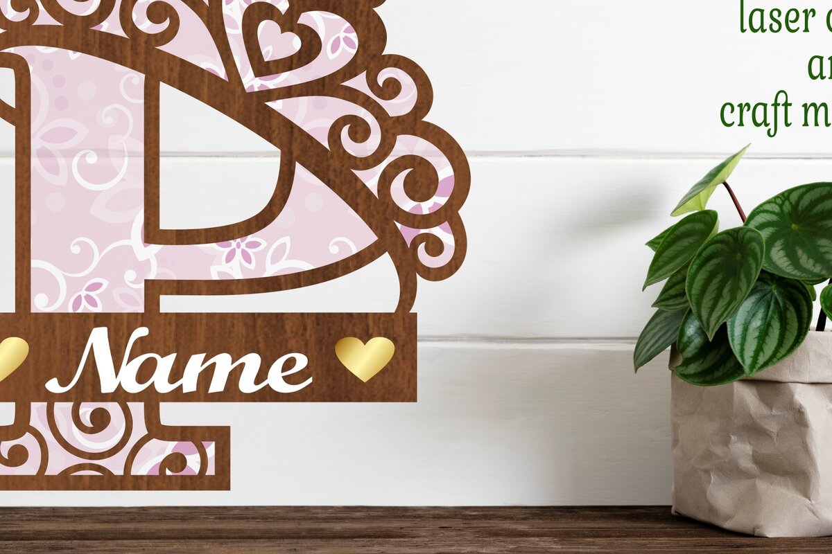 Intra απο ξύλο plywood 3mm-4mm πάχος - Κορώνα κεφαλαίο μονόγραμμα Γράμμα P  Δίασταση 30x20 cm INTRAFABR-72539502