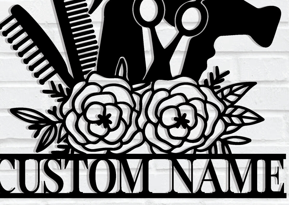 Intra απο ξύλο plywood 3mm-4mm πάχος - Custom Barber Shop Metal Wall Art Δίασταση 3600x3600 cm INTRAFABR-116474506