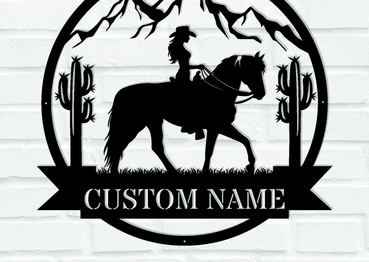 Intra απο ξύλο plywood 3mm-4mm πάχος - Προσαρμοσμένο Cowboy Cowgirl Couple Metal Sing Δίασταση 3600x3600 cm INTRAFABR-112339611
