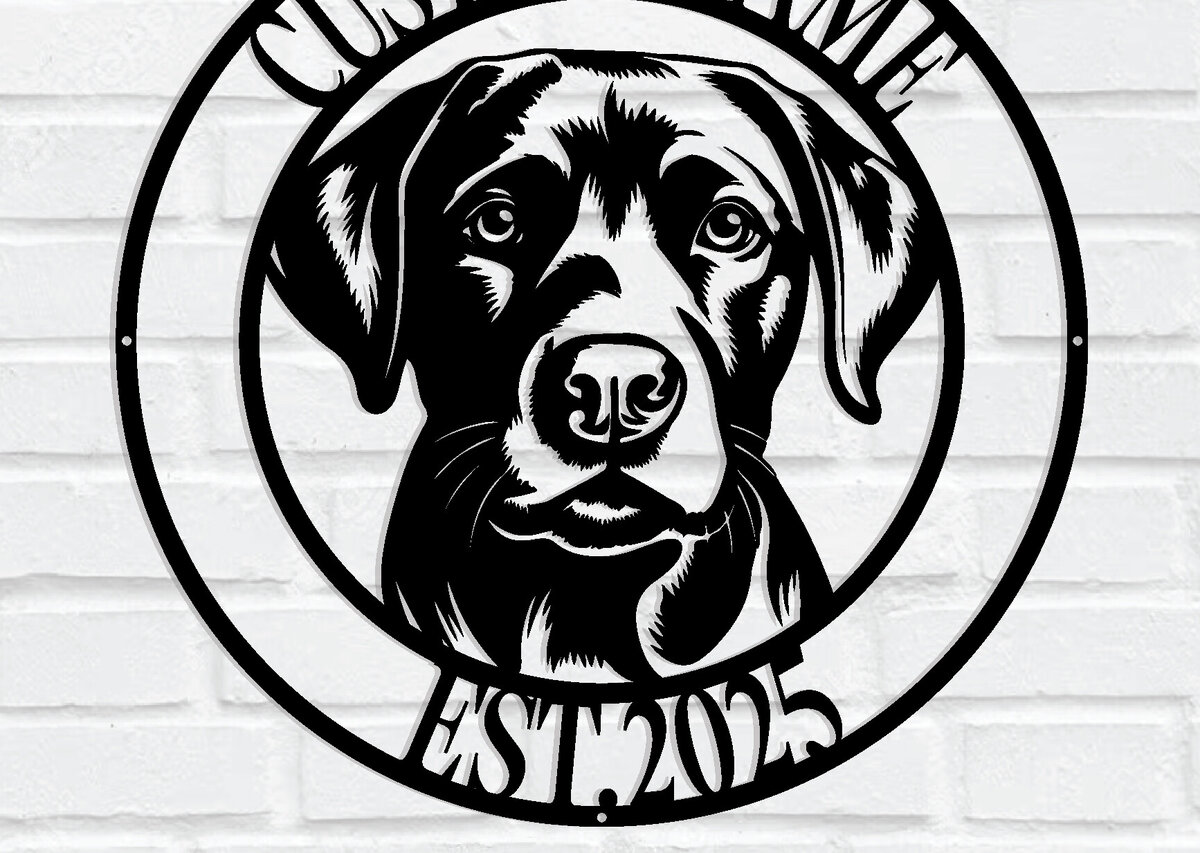 Intra απο ξύλο plywood 3mm-4mm πάχος - Προσαρμοσμένη μεταλλική επιγραφή τοίχου σκύλου Δίασταση 3600x3600 cm INTRAFABR-115514888