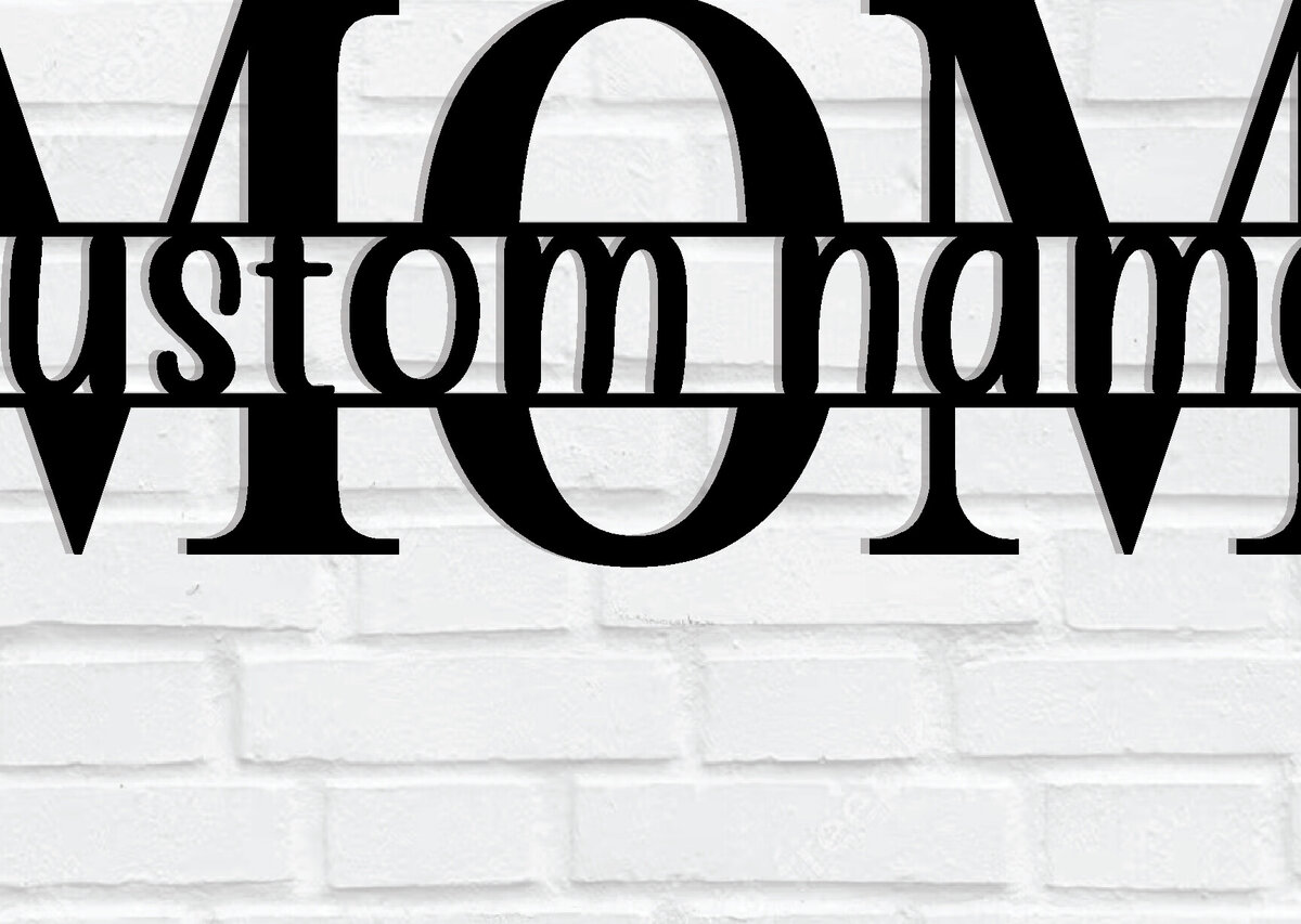 Intra απο ξύλο plywood 3mm-4mm πάχος - Προσαρμοσμένη μεταλλική επιγραφή τοίχου Mom Kid Metal Art Δίασταση 3600x3600 cm INTRAFABR-115060703