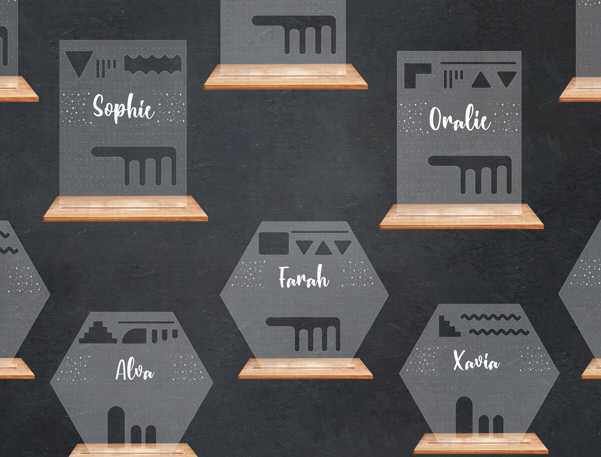 Σετ των 2 Intra απο ξύλο plywood 3mm-4mm πάχος - Προσαρμοσμένο όνομα Γεωμετρική βάση σκουλαρικιών Δίασταση 20x20 cm INTRAFABR-28930928