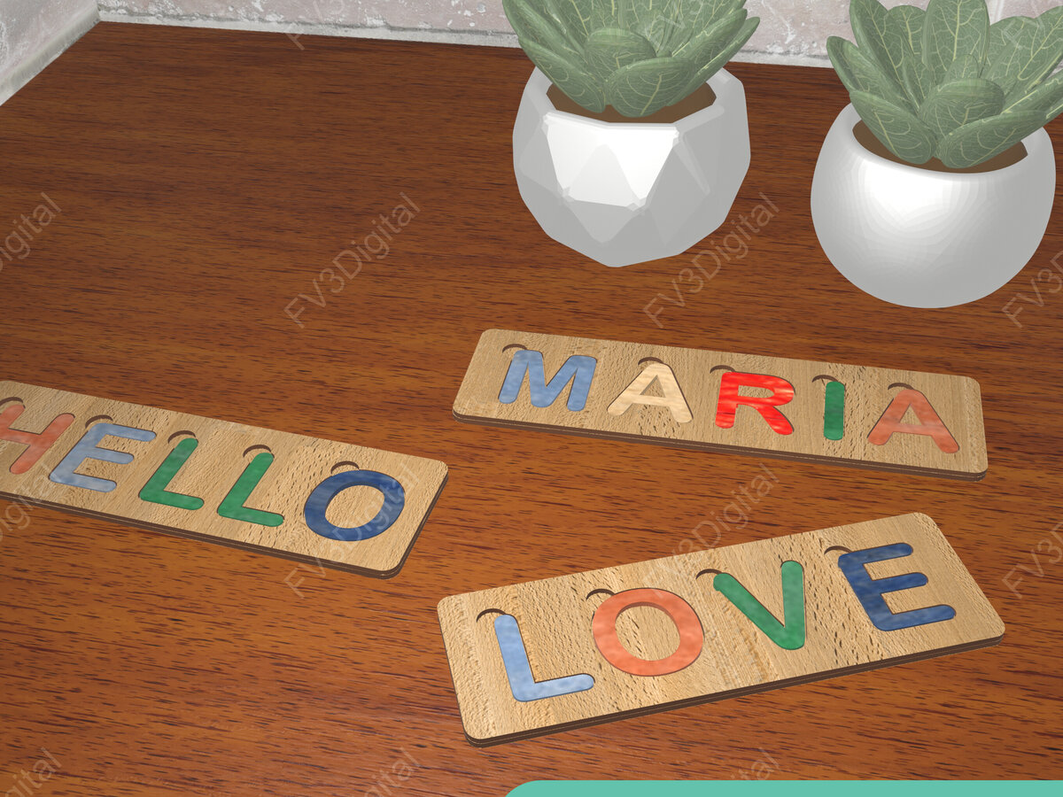 Intra απο ξύλο plywood 3mm-4mm πάχος - Προσαρμοσμένο όνομα υ κοπής με λέιζερ παζλ Δίασταση 30x20 cm INTRAFABR-121264961