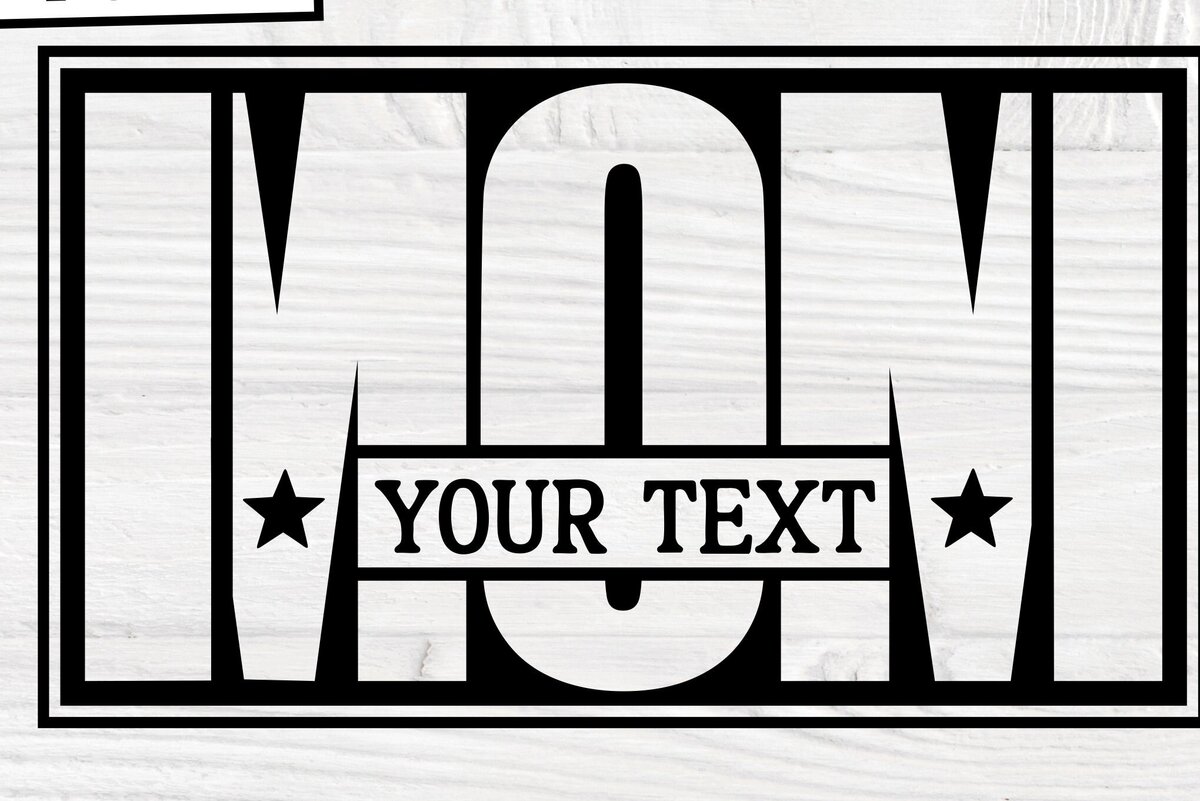 Σετ των 2 Intra απο ξύλο plywood 3mm-4mm πάχος - Προσαρμόσιμο σχέδιο Mom Laser Cut  Δίασταση 20x20 cm INTRAFABR-112278666