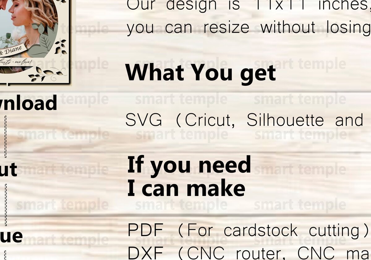 Σετ των 2 Intra απο ξύλο plywood 3mm-4mm πάχος - Προσαρμόσιμο Wedding Shadow Box  Δίασταση 25x25 cm INTRAFABR-76517421