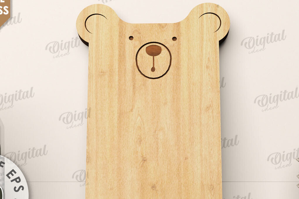 Intra απο ξύλο plywood 3mm-4mm πάχος - Σχέδιο κοπής με λέιζερ χαριτωμένη σανίδα κοπής Δίασταση 30x20 cm INTRAFABR-108578274