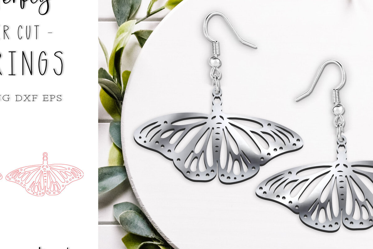 Intra απο ξύλο plywood 3mm-4mm πάχος -  κοπής με λέιζερ χαριτωμένα σκουλαρίκια πεταλούδας Δίασταση 900x900 cm INTRAFABR-121594693