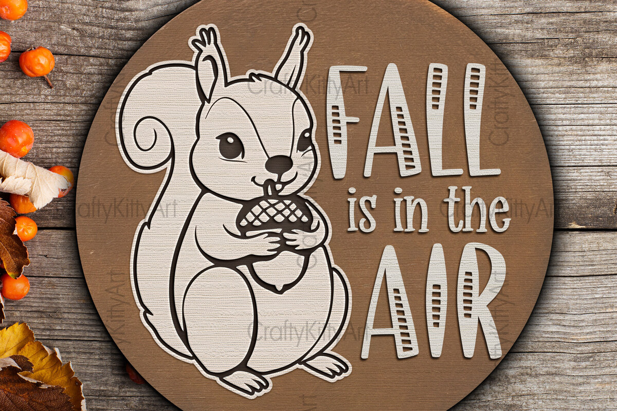 Intra απο ξύλο plywood 3mm-4mm πάχος - Χαριτωμένο φθινοπωρινό φθινοπωρινό σημάδι πόρτας  Δίασταση 30x20 cm INTRAFABR-105308296