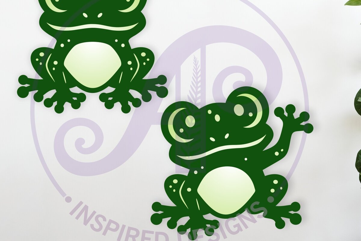 Intra απο ξύλο plywood 3mm-4mm πάχος - Cute Frogs,  Laser Cut File Δίασταση 30x20 cm INTRAFABR-120054905