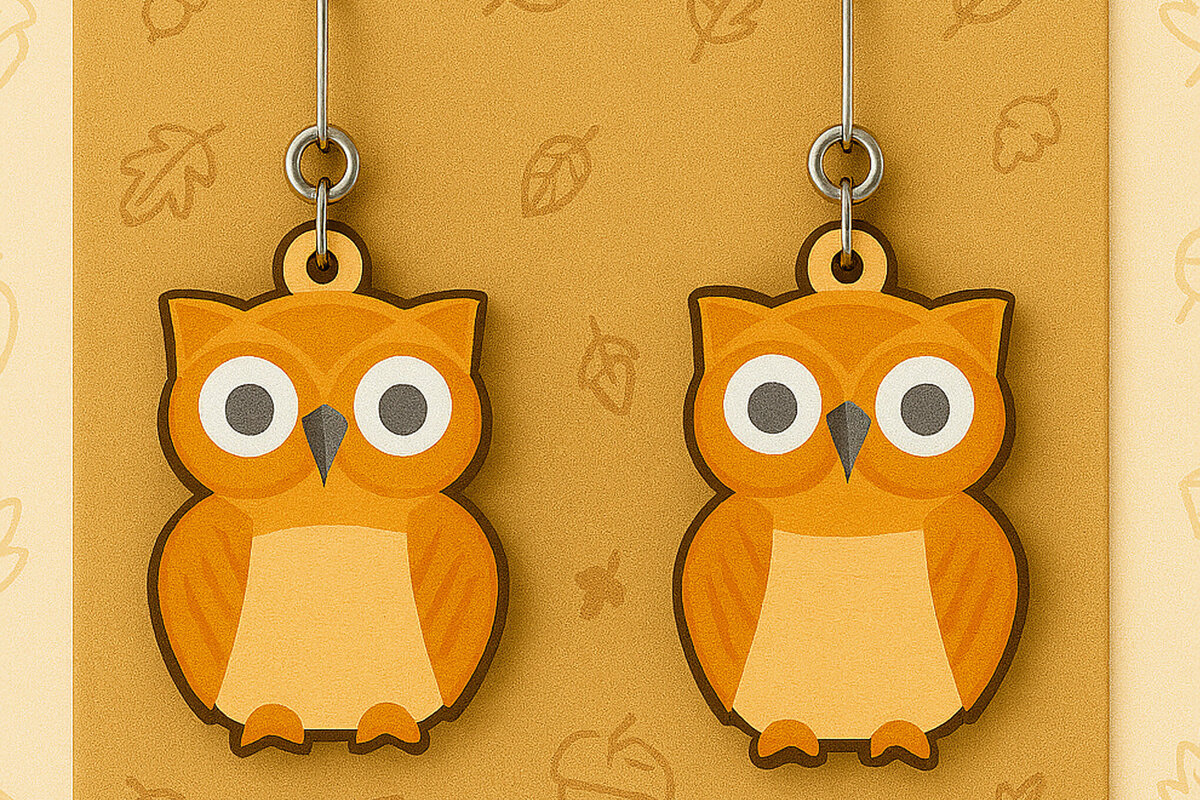 Σετ των 3 Intra απο ξύλο plywood 3mm-4mm πάχος - Χαριτωμένα σκουλαρίκια Hedgehog  Δίασταση 3x3 cm INTRAFABR-125310771