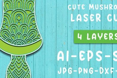 Intra απο ξύλο plywood 3mm-4mm πάχος - Χαριτωμένη  μανιταριών Δίασταση 30x20 cm INTRAFABR-35272314