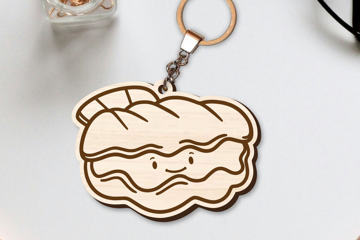 Σετ των 3 Intra απο ξύλο plywood 3mm-4mm πάχος - Χαριτωμένο θαλάσσιο μπρελόκ  Δίασταση 4x4 cm INTRAFABR-96260376