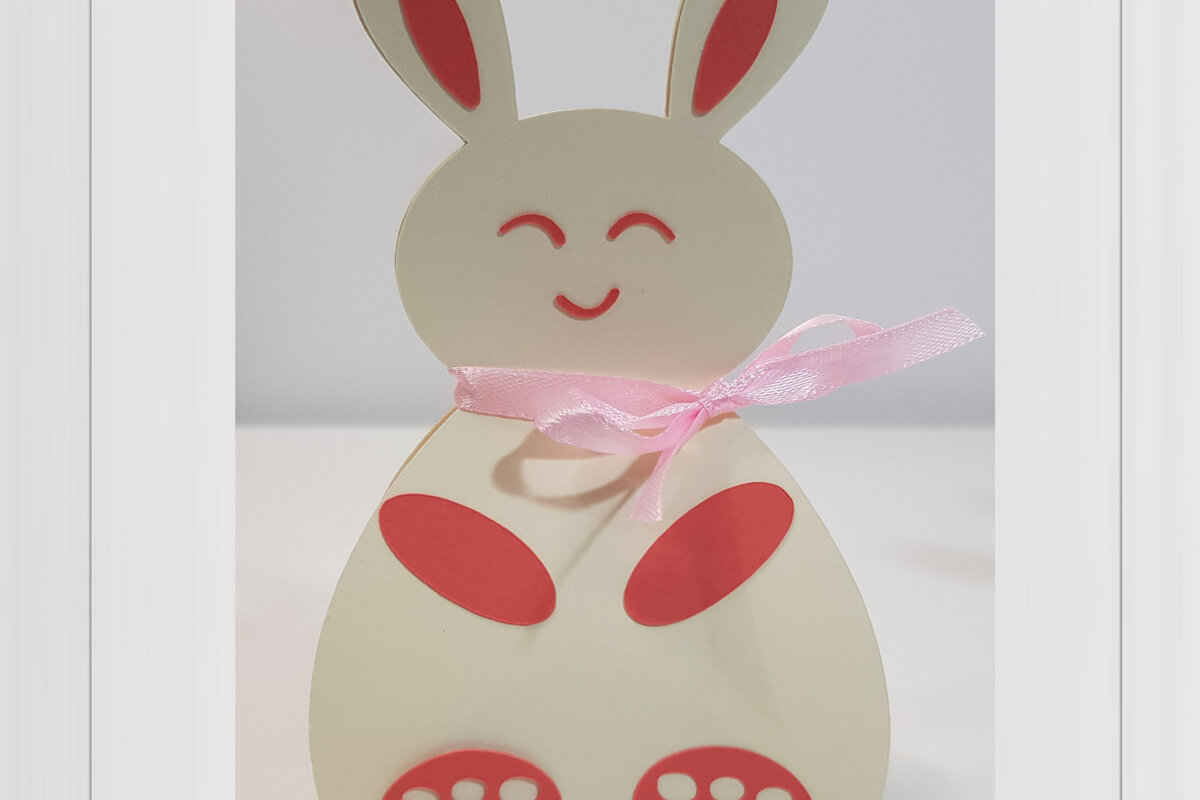 Σετ των 2 Intra απο ξύλο plywood 3mm-4mm πάχος - Πρότυπο κουτιού πασχαλινό λαγουδάκι Cutie Pufi Δίασταση 15x15 cm INTRAFABR-64301206