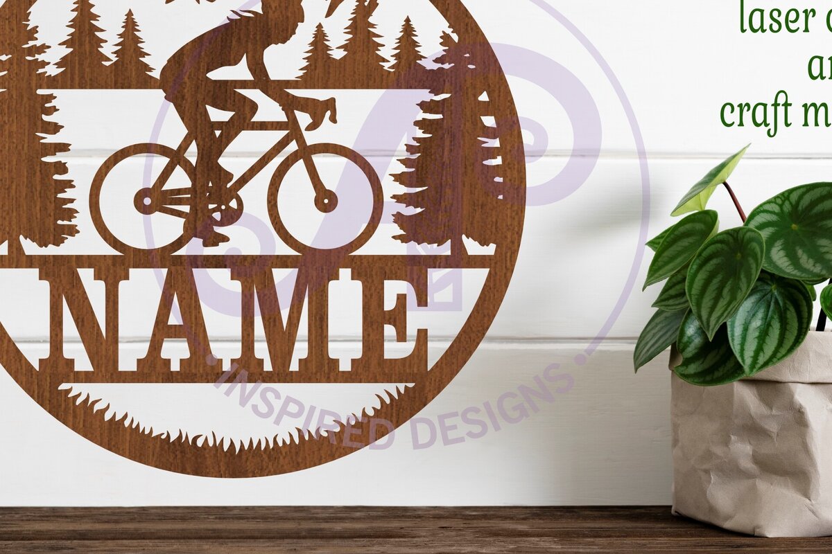 Intra απο ξύλο plywood 3mm-4mm πάχος - Ποδηλάτης Γυναικείο Σήμα  Laser Cut Δίασταση 30x20 cm INTRAFABR-94289265