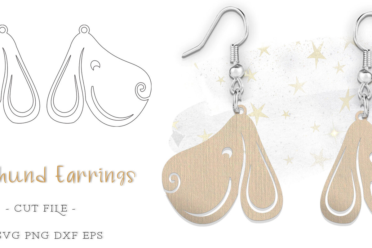 Intra απο ξύλο plywood 3mm-4mm πάχος -   κοπής με λέιζερ σκουλαρίκι Dachshund Dog Δίασταση 900x900 cm INTRAFABR-117963465