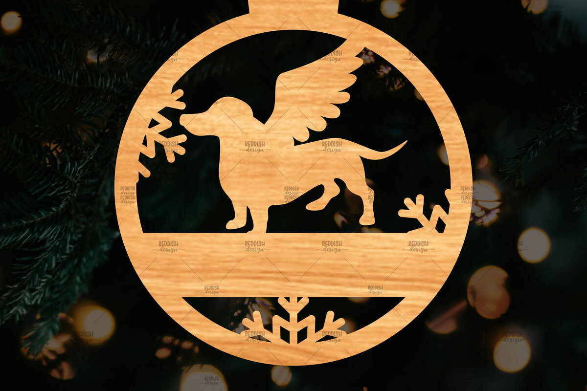 Σετ των 3 Intra απο ξύλο plywood 3mm-4mm πάχος - Στολίδι Dachshund Memorial Cut Laser Δίασταση 6x6 cm INTRAFABR-113646023