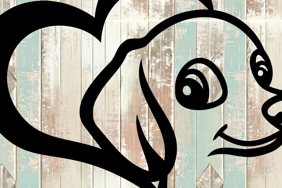 Σετ των 2 Intra απο ξύλο plywood 3mm-4mm πάχος - Κοπή αυτοκόλλητου αυτοκινήτου Dachshund  Design Δίασταση 20x20 cm INTRAFABR-104613463