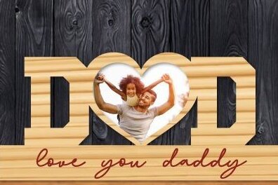 Intra απο ξύλο plywood 3mm-4mm πάχος - Dad Laser Cut Design Δίασταση 30x20 cm INTRAFABR-30928163