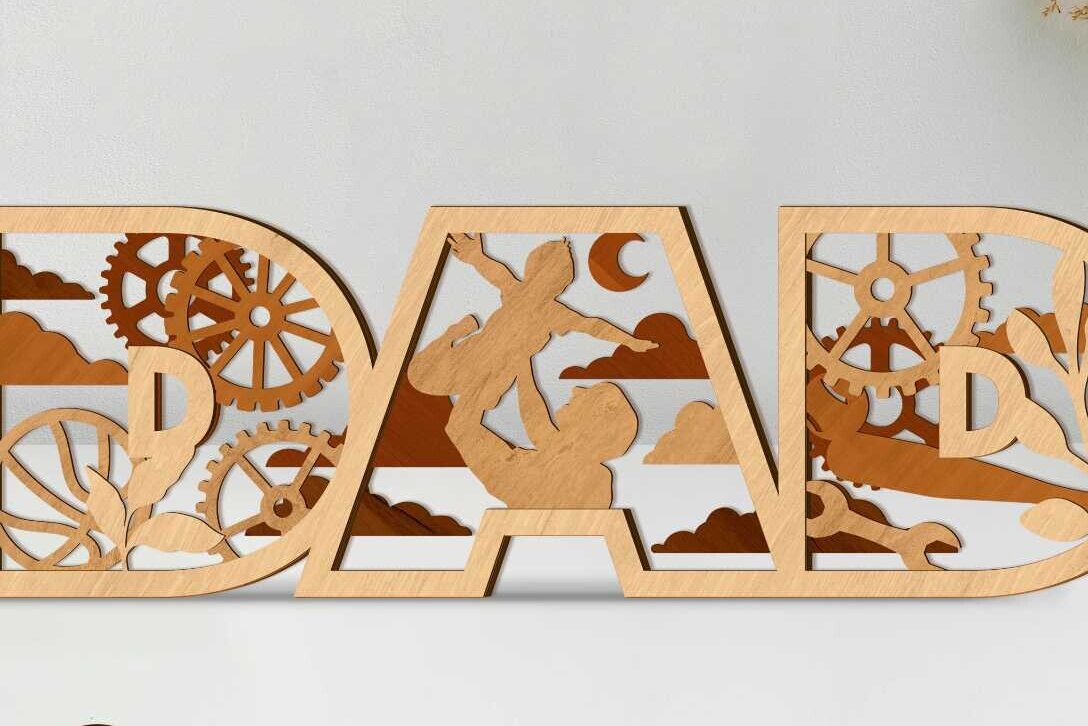 Σετ των 2 Intra απο ξύλο plywood 3mm-4mm πάχος - Πολυστρωματικό διακοσμητικό  κοπής με λέιζερ DAD Δίασταση 14x4 cm INTRAFABR-99092499