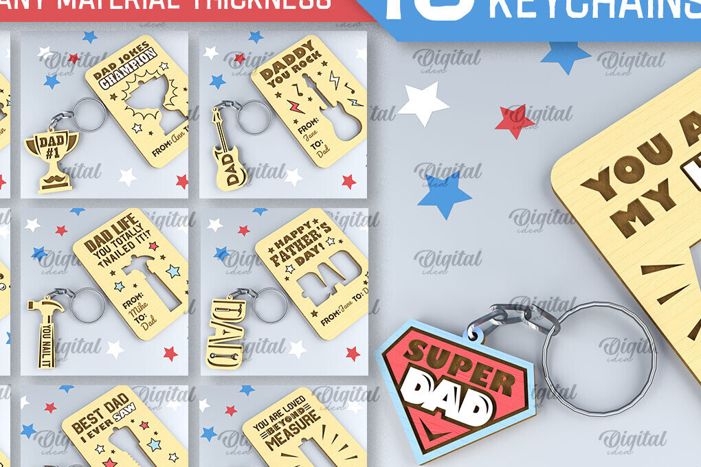 Σετ των 3 Intra απο ξύλο plywood 3mm-4mm πάχος - Πακέτο  Κάρτες Μπρελόκ Days Day Δίασταση 4x4 cm INTRAFABR-94904044