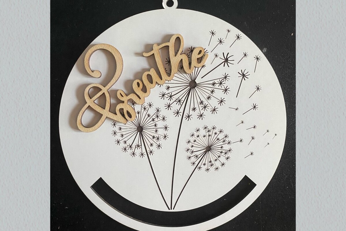 Intra απο ξύλο plywood 3mm-4mm πάχος - Dandelion Breathe Macrame Laser  Δίασταση 30x20 cm INTRAFABR-29787302