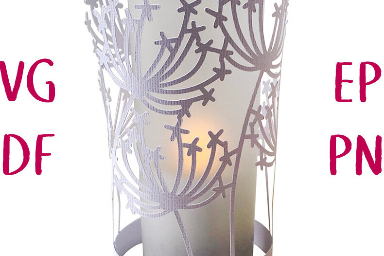 Σετ των 2 Intra απο ξύλο plywood 3mm-4mm πάχος -  κοπής Dandelion Seedhead Lantern  Δίασταση 5x11 cm INTRAFABR-14601267