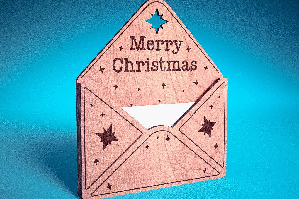 Σετ των 3 Intra απο ξύλο plywood 3mm-4mm πάχος - Dear Santa Ornament Laser Cut  |  Δίασταση 6x6 cm INTRAFABR-72094510