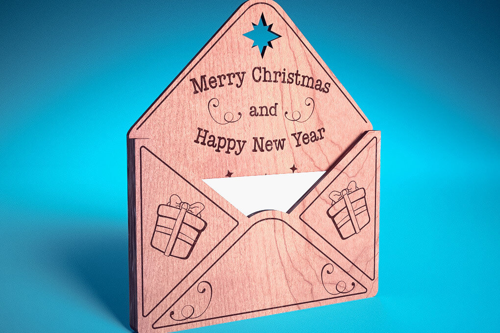 Σετ των 3 Intra απο ξύλο plywood 3mm-4mm πάχος - Dear Santa Ornament Laser Cut  |  Δίασταση 6x6 cm INTRAFABR-72094744