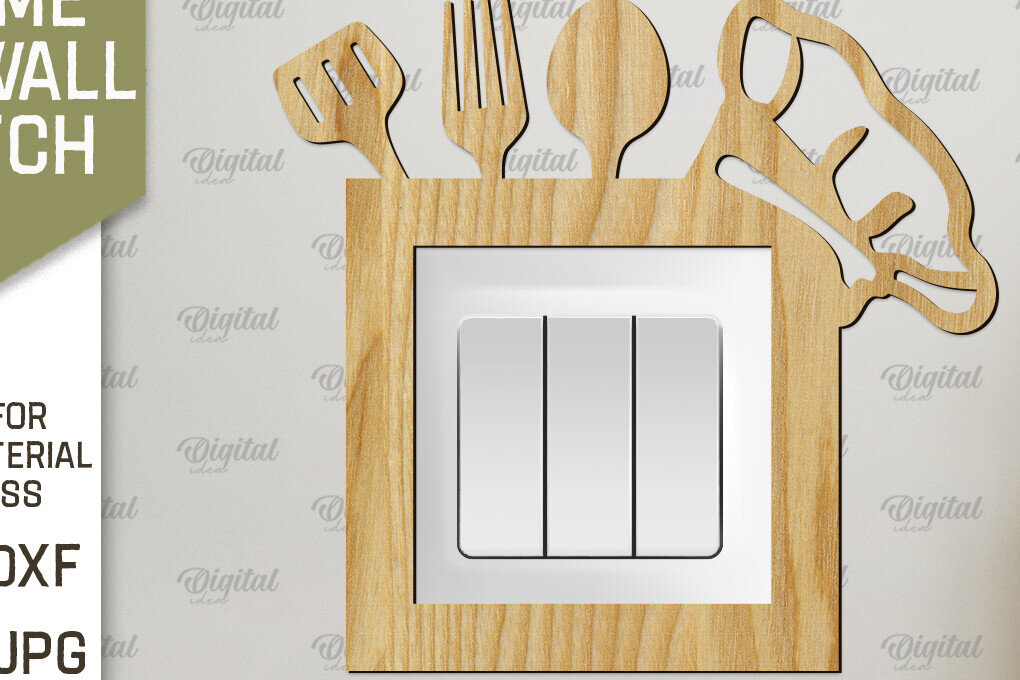 Σετ των 2 Intra απο ξύλο plywood 3mm-4mm πάχος - Διακοσμητικό πλαίσιο για διακόπτη τοίχου με λέιζερ Δίασταση 20x25 cm INTRAFABR-92039314