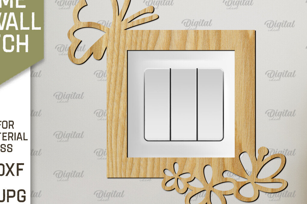 Σετ των 2 Intra απο ξύλο plywood 3mm-4mm πάχος - Διακοσμητικό πλαίσιο για διακόπτη τοίχου με λέιζερ Δίασταση 20x25 cm INTRAFABR-92039135