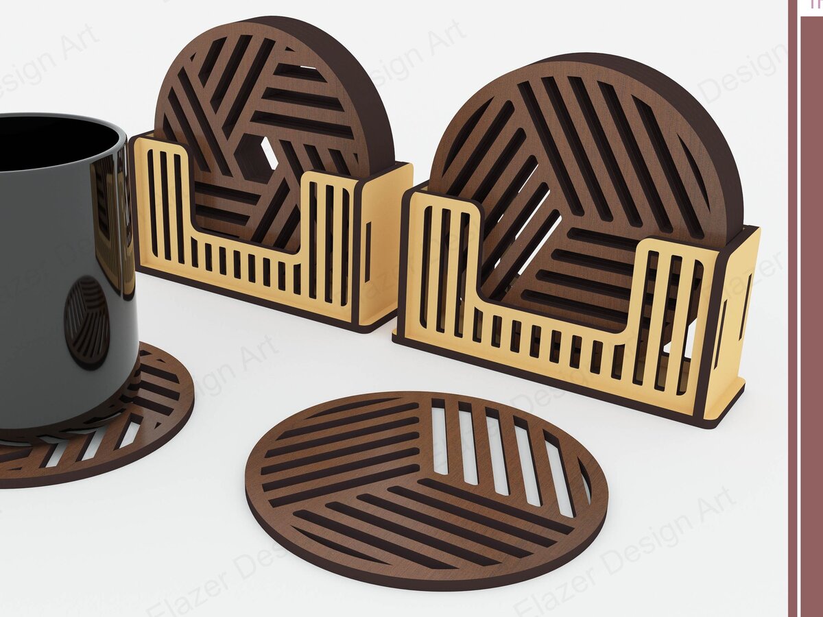 Intra απο ξύλο plywood 3mm-4mm πάχος - Διακοσμητικά Σουβέρ σε Κουτιά Laser Cut  Δίασταση 97x32 cm INTRAFABR-72392261