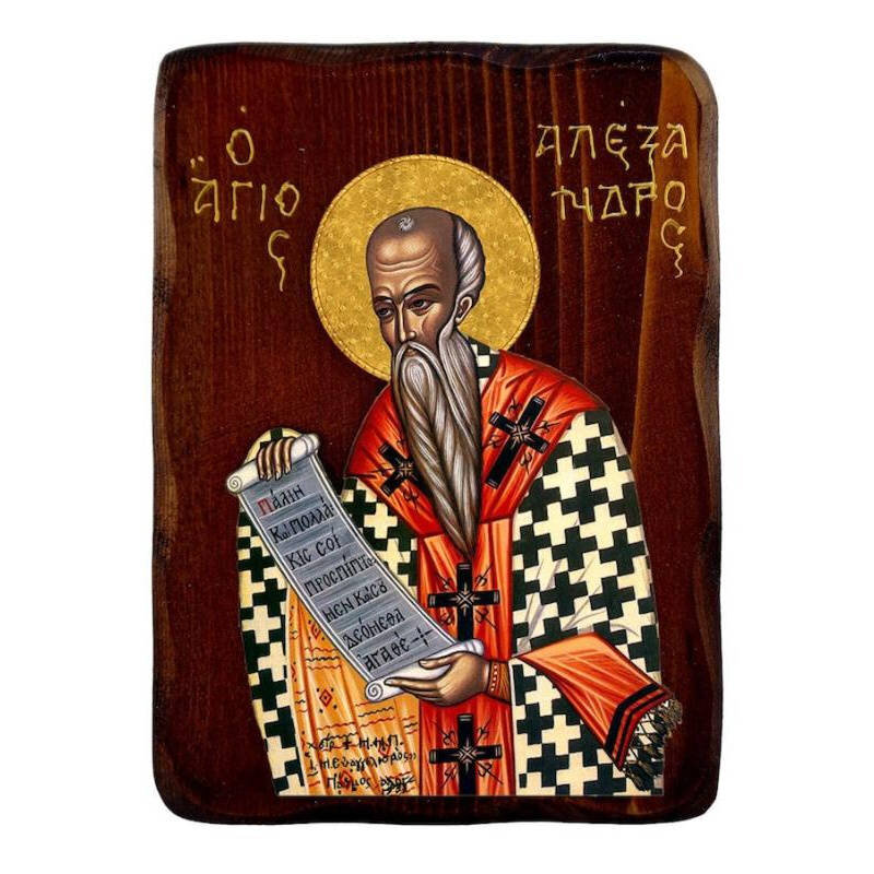 Εικόνα Ορθοδοξίας με περίγραμμα χρυσό σε ξύλο Φλαμουρίας  με  βάση Εικόνα Αγίου Αλεξάνδρου, Χειροποίητη ελληνορθόδοξη εικόνα του Αγίου Αλεξάνδρου, επιτοίχια πλάκα βυζαντινής τέχνης, θρησκευτικό δώρο, χριστιανική διακόσμηση Διάσταση 45x35 cm (17,7 x 13,8 ί