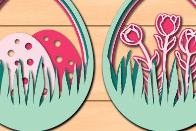 Σετ των 2 Intra απο ξύλο plywood 3mm-4mm πάχος - Διακοσμητικό Πασχαλινό Αυγό  1514 Δίασταση 15x15 cm INTRAFABR-117848613