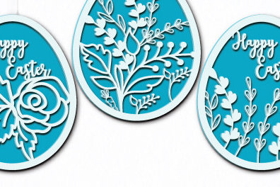 Σετ των 2 Intra απο ξύλο plywood 3mm-4mm πάχος - Διακοσμητικό Πασχαλινό Αυγό  3 στρώσεων 1438 Δίασταση 15x15 cm INTRAFABR-116067745