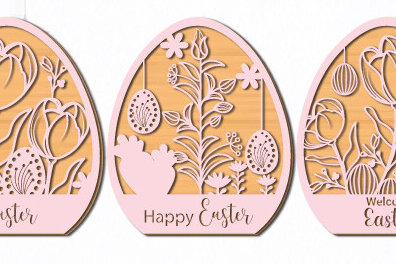 Σετ των 2 Intra απο ξύλο plywood 3mm-4mm πάχος - Διακοσμητικό Πασχαλινό Αυγό  Cut Layer 1482 Δίασταση 15x15 cm INTRAFABR-116825672