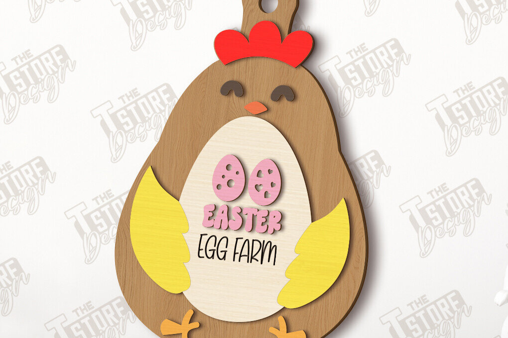 Σετ των 2 Intra απο ξύλο plywood 3mm-4mm πάχος - Διακοσμητικό Πασχαλινό Mini Cutting Board|CNC Δίασταση 15x15 cm INTRAFABR-117201543