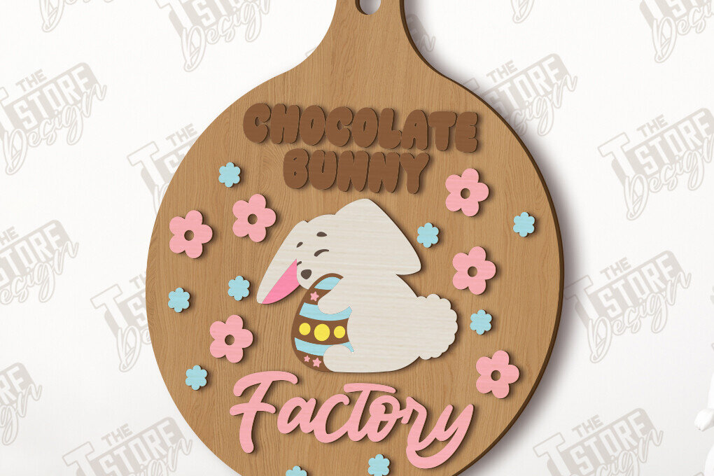 Σετ των 2 Intra απο ξύλο plywood 3mm-4mm πάχος - Διακοσμητικό Πασχαλινό Mini Cutting Board|CNC Δίασταση 15x15 cm INTRAFABR-117201652