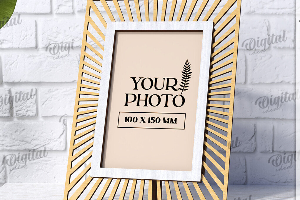 Σετ των 2 Intra απο ξύλο plywood 3mm-4mm πάχος - Διακοσμητικό πλαίσιο κοπής με λέιζερ Δίασταση 20x25 cm INTRAFABR-123829420