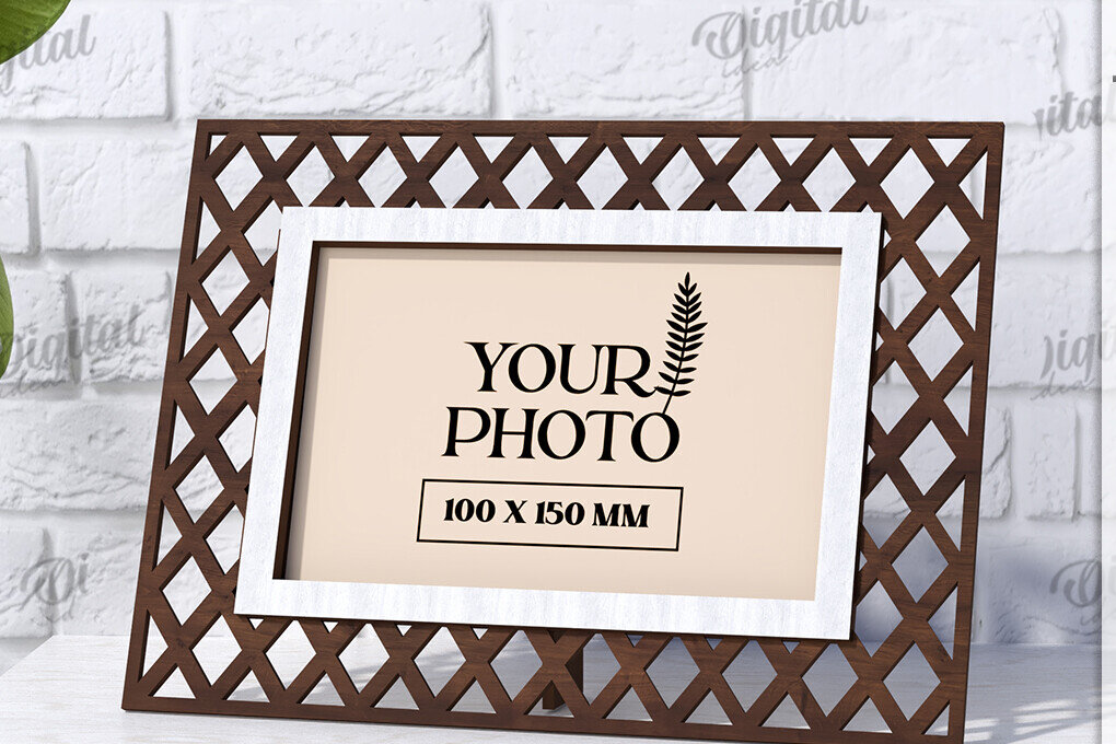 Intra απο ξύλο plywood 3mm-4mm πάχος - Διακοσμητικό πλαίσιο κοπής με λέιζερ Δίασταση 20x25 cm INTRAFABR-123831997