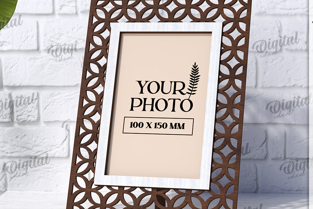 Σετ των 2 Intra απο ξύλο plywood 3mm-4mm πάχος - Διακοσμητικό πλαίσιο κοπής με λέιζερ Δίασταση 20x25 cm INTRAFABR-123832210