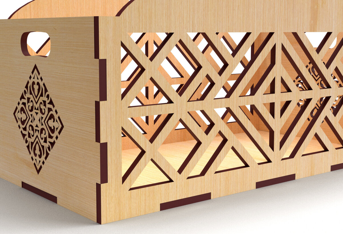 Σετ των 3 Intra απο ξύλο plywood 3mm-4mm πάχος - Διακοσμητικό κουτί δώρου Δίσκος κοπής με λέιζερ Δίασταση 15x15 cm INTRAFABR-83152304