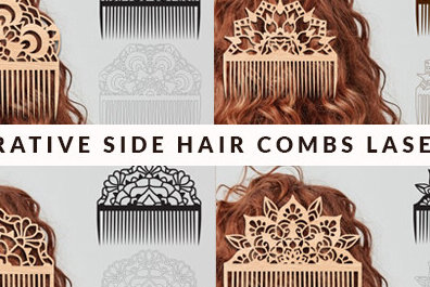 Σετ των 2 Intra απο ξύλο plywood 3mm-4mm πάχος - Διακοσμητικές χτένες μαλλιών Δέσμη κοπής με λέιζερ Δίασταση 20x20 cm INTRAFABR-97791015