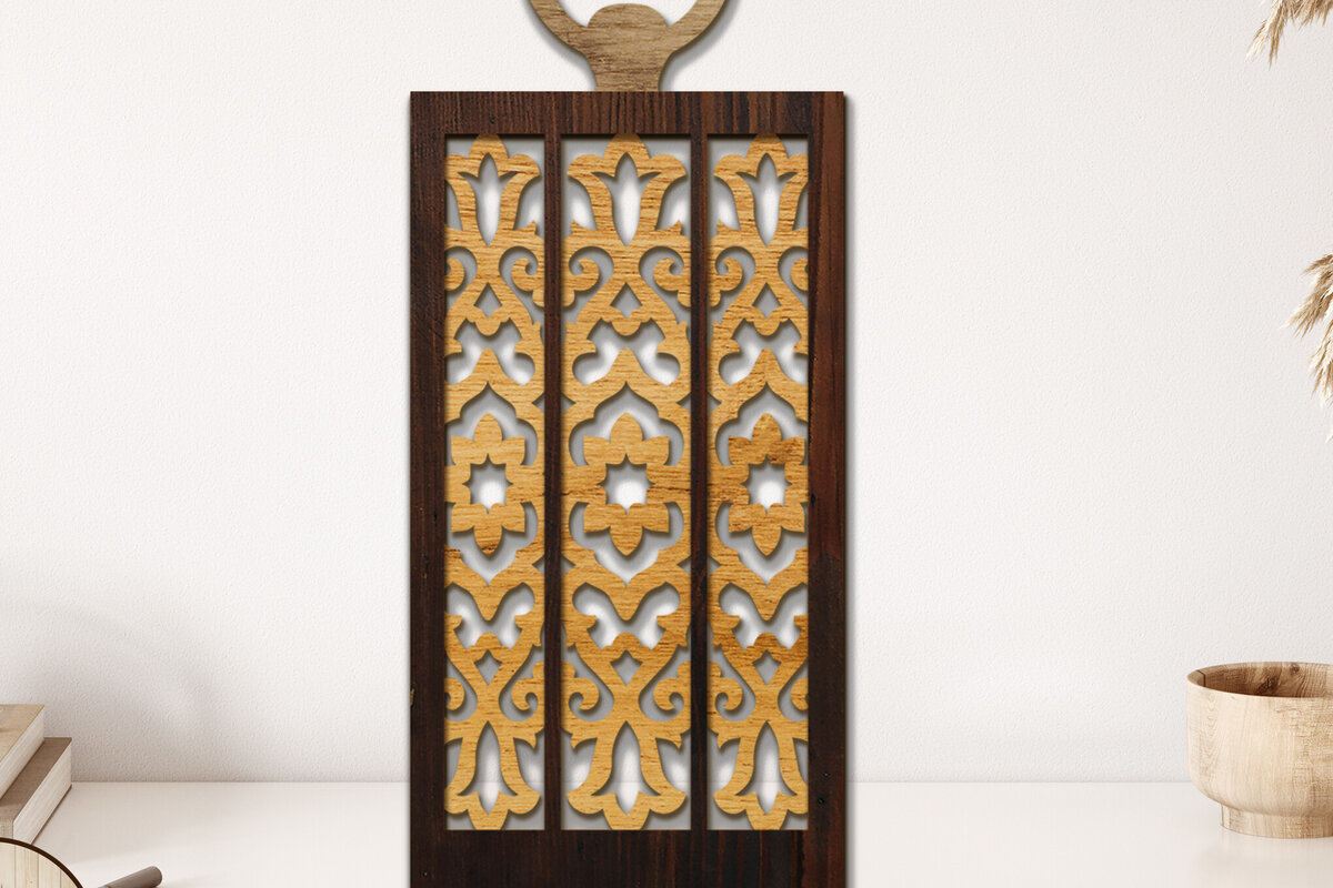 Σετ των 3 Intra απο ξύλο plywood 3mm-4mm πάχος - Διακοσμητικό πρότυπο σιλουέτας φαναριού Δίασταση 4x8 cm INTRAFABR-107389016