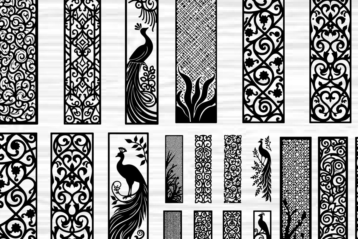 Intra απο ξύλο plywood 3mm-4mm πάχος - Διακοσμητικό Laser Cut Jali και Screen Pan Δίασταση 40x50 cm INTRAFABR-125249403