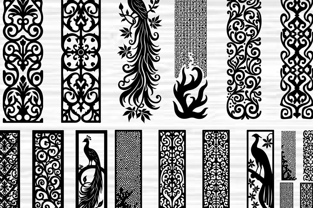 Intra απο ξύλο plywood 3mm-4mm πάχος - Διακοσμητικό Laser Cut Jali και Screen Pan Δίασταση 40x50 cm INTRAFABR-125249538