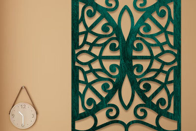 Σετ των 2 Intra απο ξύλο plywood 3mm-4mm πάχος - Διακοσμητικό πάνελ κοπής με λέιζερ  Δίασταση 20x20 cm INTRAFABR-92545331