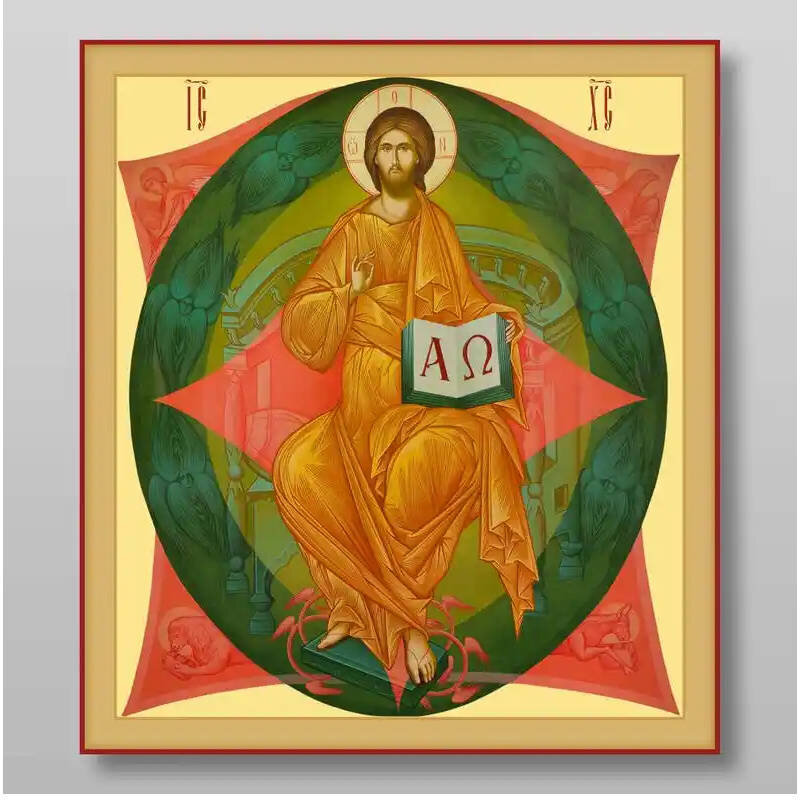 Εικόνα Ορθοδοξίας με περίγραμμα χρυσό σε ξύλο Φλαμουρίας  με  βάση King of Glory Χειροποίητη Ελληνορθόδοξη , Κρεμαστή πλάκα βυζαντινής τέχνης, χριστιανική τέχνη Διάσταση 10x7 cm (3,9 x 2,8 ίντσες) INTRAEK-71018