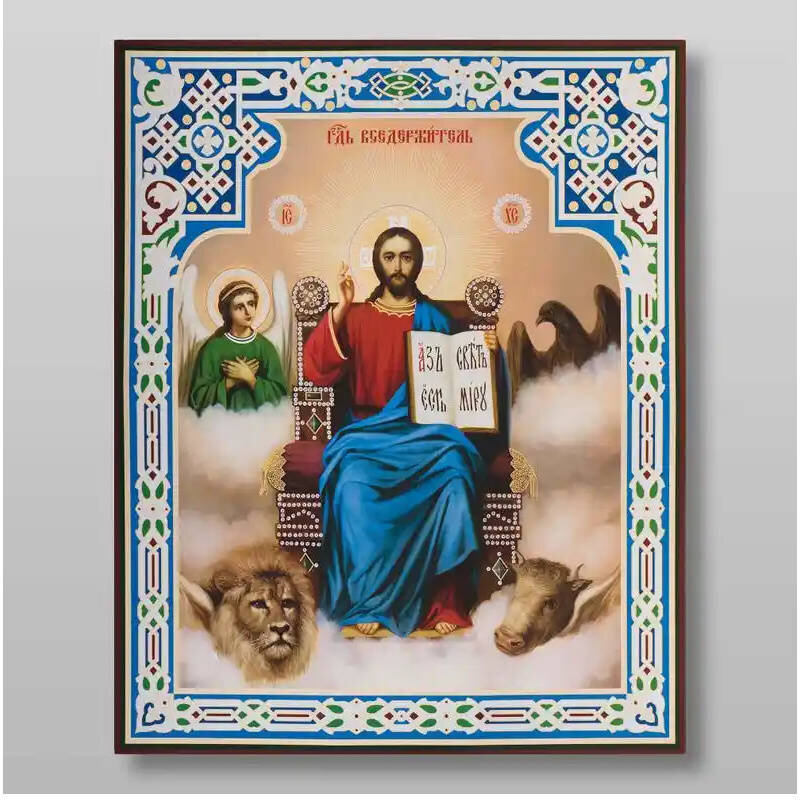 Εικόνα Ορθοδοξίας με περίγραμμα χρυσό σε ξύλο Φλαμουρίας  με  βάση King of Glory Χειροποίητη Ελληνορθόδοξη , Κρεμαστή πλάκα βυζαντινής τέχνης, χριστιανική τέχνη Διάσταση 10x7 cm (3,9 x 2,8 ίντσες) INTRAEK-7903